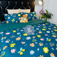 ราคา นอนอุ่น ผ้าห่มนวม ขนาด6ฟุต สินค้าขายดี NA7-0013ดอกไม้เขียว 6ฟุต 1ผืน (12754368)