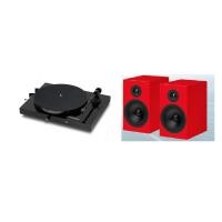 ราคา PRO-JECT JUKE BOX E + BOX 5 SPEAKER TURNTABLE BT & line input with included power amplifier BLACK/RED COLOR (12766312)