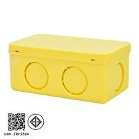 ราคา SCG / ท่อน้ำไทย กล่องพักสาย กล่องพักสายไฟ 2x4, 4x4 เหลี่ยม สำหรับท่อ 3/8"(3หุน) , 1/2" (4หุน) , 6หุน (3/4") 2x4 เหลือง ท่อน้ำไทย (12774440)