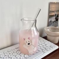 ราคา (แถมหลอด) แก้วน้ำ Happy Puppy แก้วทรงเหยือก แก้วใส แก้วเครื่องดื่ม แก้วกาแฟ แก้วน่ารัก มินิมอล คาเฟ่ 71047 หมาขาว (12774606)