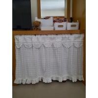 ราคา TiwaHandmade ผ้าม่านครึ่งหน้าต่าง ผ้าฝ้ายสีขาวนวล ตกแต่งลูกไม้ถักโครเชต์ชายบน ชายล่างจีบระบาย HJ60 (12760762)