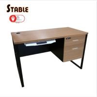 ราคา Decent โต๊ะคอมพิวเตอร์ขาเหล็ก กุญแจล๊อกรหัส ขนาด 1.20 ม. ขาดำ-หน้าโต๊ะคาร์ปู (12789910)