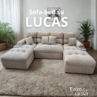 ราคา Enzo Calvin โซฟาเบด รุ่น Lucas U-shape 300ซม. ปรับเอนนอนได้ หุ้มผ้า *ปรับขนาดได้ (12774166)