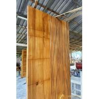 ราคา PF_Phrae | ประตูโมเดิร์นไม้สัก เซาะร่อง ขนาด1เมตร สูง2.5เมตร (12762712)