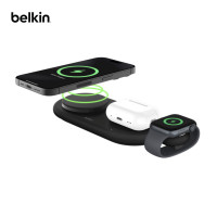 ราคา Belkin แท่นชาร์จไร้สายแม่เหล็กแบบ 3-in-1 เทคโนโลยี Qi2 กำลังไฟ 15 วัตต์ รองรับ iPhone 16 Series รุ่น WIZ022 Black (12771647)
