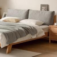 ราคา HARU HOME เตียงนอนไม้โอ๊ค มีเบาะ BE016 5 ฟุต เทาเข้ม (12787224)