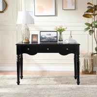 ราคา FairyHouse โต๊ะทำงานมินิมอล TB25-08 โต๊ะอ่านหนังสือ โต๊ะผู้บริหาร สไตล์วินเทจ เฉพาะโต๊ะ130ซม ดำ (12783580)