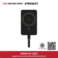 ราคา PISEN Magnetic Power Bank 30W 10000mAh พาวเวอร์แบงค์ไร้สาย รุ่น TP-D113 รองรับการชาร์จ Type-C Black (12775371)
