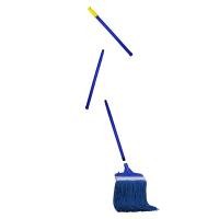 ราคา [2577]ม็อบหัวคลิปล็อค 10 นิ้ว 300g ด้ามเหล็กกันสนิม 3 ท่อน ผ้า Cotton ซับน้ำดี (สีน้ำเงิน) SUPERCAT (12776933)