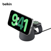 ราคา Belkin แท่นชาร์จไร้สายแม่เหล็ก Magsafe แบบ 2-in-1 ชาร์จ iPhone / Apple Watch สูงสุด 15 วัตต์ รุ่น WIZ020 Charcoal (12771587)