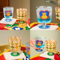 ราคา แก้วน้ำ Rainbow Flower & Lucky Bear แก้วลายดอกไม้ยิ้ม แก้วลายน้องหมี น่ารัก ใส่เครื่องดื่ม ดีไซน์เก๋ Rainbow Flower (12772149)