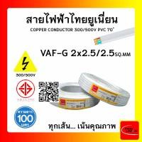 ราคา THAI UNION สายไฟ VAF-G ไทยยูเนียน 2x2.5/2.5sqmm. ยาว 100 เมตร แบบมีกราวด์ (12770232)