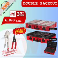 ราคา DOUBLE PACKOUT ชุดกล่องเครื่องมือช่าง Milwuakee ราคาพิเศษ PRO Q3/2025 48-22-8450+8430 (12765975)