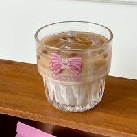 ราคา แก้วน้ำ Teddy Bear Ribbon ชมพูหวาน ลายน่ารัก แก้วกาแฟ แก้วใส แก้วคาเฟ่ Cafe ของขวัญ gift 71046 350 ML (12774612)
