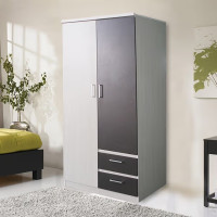 ราคา DELICATO ตู้สองบานเปิด รุ่น ฟอร่า ขนาด 90x55x190 สีเมเปิ้ลผ้าเทา (12802340)