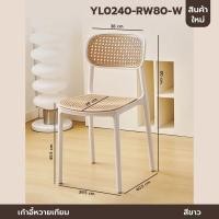 ราคา Decor-A เก้าอี้พลาสติก หวายเทียม ร้านกาแฟ ร้านอาหาร สไตล์โมเดิร์น ขาว (12777621)