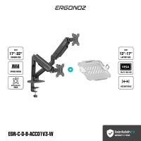 ราคา ERGONOZ แขนจับจอ ขาตั้งจอคอมพิวเตอร์ Monitor Arm รุ่น CORE สำหรับหน้าจอ 17 - 32 นิ้ว พร้อมแท่นวางโน๊ตบุ๊ค EGN-C-D-B-ACC01V3-W (12798794)