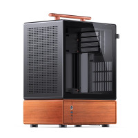ราคา Case JONSBO T7 Black Aluminum & Wood **แถมพัดลม RGB 2ตัว** Micro-ATX Support Mini-Tower (12806341)