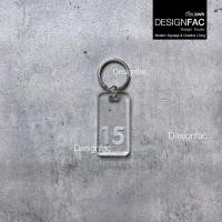 ราคา Designfac,พวงกุญแจเลขห้อง 1-49 พวงกุญแจโรงแรม รีสอร์ท หอพัก พวงกุญแจอะคริลิคใส สไตล์โมเดิร์น มินิมอล 15 (12811099)