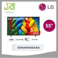 ราคา LG ทีวี 55" NanoCell AI 4K Smart TV 55NANO80 AI Magic Remote รับประกันศูนย์ รุ่น 55NANO80ASA (12811232)