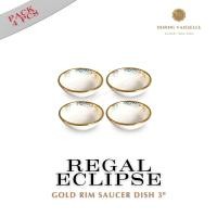 ราคา Dining Vaisselle - Regal Eclipse จานขอบทอง New Bone 7.5" / 8.5" / 10.5" (แพ็ค 4 / 6 / 10 ชิ้น) จานเล็ก 3" Pack4ใบ (12801741)