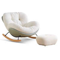 ราคา FairyHouse อาร์มแชร์ เก้าอี้โยก เก้าอี้พักผ่อน SF25-06 โซฟา โซฟาโยก เบาะขาว+เขียว เก้าอี้+สตูล (12801823)