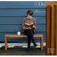 ราคา TYME เก้าอี้ม้านั่งยาว ไม้สัก ยาวพิเศษ1.3 เมตร ดีไซด์แนวญี่ปุ่น ม้านั่งยาว นั่งได้ 2 คน ขัดเคลือบแล็คเกอร์ด้านอย่างดี (12799520)