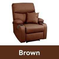 ราคา Pola Polar recliner รีไคลเนอร์ โซฟาปรับนอน โซฟาดูหนัง เก้าอี้พักผ่อน รุ่น Huggo มีช่องที่วางแก้ว Brown (12756406)