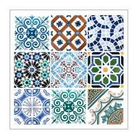 ราคา สติ๊กเกอร์ลายกระเบื้องสไตล์วินเทจสำหรับติดผนัง ขนาด 30 ซม x 30 ซม. จำนวน 6 ชิ้น สไตล์ยุโรป HP-7006 (12773983)