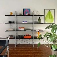 ราคา Morningdewhomey.bkk ชั้นวางของสไตล์มิดเซ็นจูรี่จาก Ikea ดีไซน์เรียบหรู วางของแต่งบ้านได้อย่างมีคลาส สีดำ 120*35*150 (12810128)