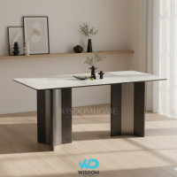 ราคา Wisdom Home โต๊ะทานอาหารหินอ่อน Dining Table รุ่น Taki สีดำ 180x90 cm (12810167)