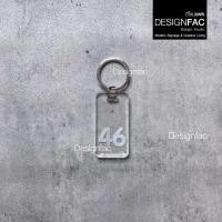 ราคา Designfac,พวงกุญแจเลขห้อง 1-49 พวงกุญแจโรงแรม รีสอร์ท หอพัก พวงกุญแจอะคริลิคใส สไตล์โมเดิร์น มินิมอล 46 (12811130)