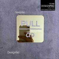 ราคา Designfac,ป้ายผลักดึงหรูหรา ป้ายติดประตู ป้ายผลักป้ายดึง ป้ายอะคริลิค สไตล์โมเดิร์น มินิมอล Luxury พื้นทอง ดึง (12800627)