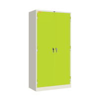 ราคา ตู้เก็บเอกสาร 2 บานเปิด มือจับบิด (มอก.) ไอคอนิค MLK-2M เหล็กหนา 0.5 มม. ขาว-เขียว (12786002)
