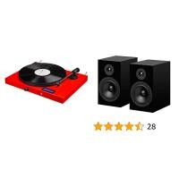 ราคา PRO-JECT JUKE BOX E + BOX 5 SPEAKER TURNTABLE BT & line input with included power amplifier RED/BLACK COLOR (12766313)