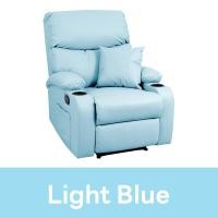 ราคา Pola Polar recliner รีไคลเนอร์ โซฟาปรับนอน โซฟาดูหนัง เก้าอี้พักผ่อน รุ่น Huggo มีช่องที่วางแก้ว Light Blue (12756410)