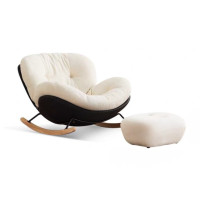 ราคา FairyHouse อาร์มแชร์ เก้าอี้โยก เก้าอี้พักผ่อน SF25-06 โซฟา โซฟาโยก เบาะขาว+ดำ เก้าอี้+สตูล (12801819)