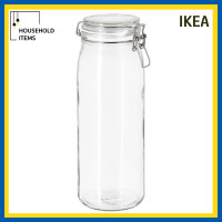 ราคา IKEA(อิเกีย) โถมีฝาปิด, แก้วใส, KORKEN (คอร์เก้น) โถมีฝาปิด, แก้วใส, IKEAแท้100% 2 ลิตร (12795971)
