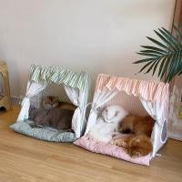 ราคา MM SHOP ที่นอนสัตว์เลี้ยง เบาะนอนสัตว์ ที่นอนทรงเต้นท์ สำหรับน้องหมาน้องแมว ลายเขียว (12798874)