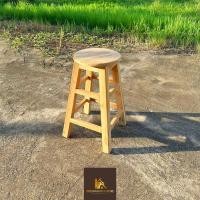 ราคา PF_Phrae | เก้าอี้บาร์ไม้สัก ทรงกลม งานดิบ ไม่ทำสี ขนาด30ซม. สูง60ซม. (12789114)