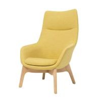 ราคา Modernform เก้าอี้พนักพิงสูง ARCHINI รุ่น FLY-CH08 ขาไม้จริง หุ้มผ้า เหลือง (12789413)