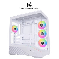 ราคา LIAN LI Vector V100 RGB White With 4 x ARGB Fans ATX Mid-Tower Case (12768832)