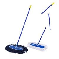 ราคา SUPERCATไม้ม็อบดันฝุ่น 15" 300g สีขาว+กรม ด้ามเหล็กกันสนิม 3 ท่อน หัวหมุน 4 ทิศ ผ้า Cotton[2706] (12777361)