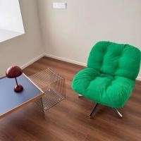 ราคา Morningdewhomey.bkk เก้าอี้โซฟามินิมอล 1 ที่นั่ง เบาะนุ่ม เก้าอี้ ikea สไตล์ โซฟาขนาดเล็ก ขาเหล็กแข็งแรง เขียว (12752747)