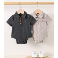 ราคา ÉLVA ชุดเด็กอ่อนทารก คอปกสีพื้น2ชิ้น (12787653)