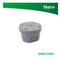 ราคา NANO กล่องกันน้ำกลมพลาสติก 3.5x2.5" (สีดำ สีเทา สีเหลือง) NANO-200 สีเทา (12792634)