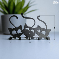 ราคา ตะขอเหล็กแขวนกุญแจติดผนัง แมวแมวแมว (12792784)