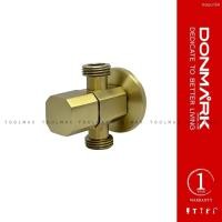 ราคา DONMARK วาล์วชักโครก สต็อปวาล์วเซรามิคทองเหลือง 2 ทาง สีทอง ด้ามบิด รุ่น BS-803 (12806090)