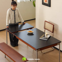 ราคา middle room โต๊ะทานข้าวยืดหดได้สไตล์ญี่ปุ่นนอร์ดิก รุ่น md-227 ฟังก์ชันสุดล้ำ ประหยัดพื้นที่ขั้นสุด 120cm (12792255)