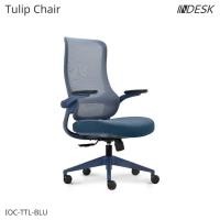 ราคา TULIP Chair เก้าอี้สำนักงานพนักพิงสูง มีเท้าแขน สีน้ำเงิน (12811935)